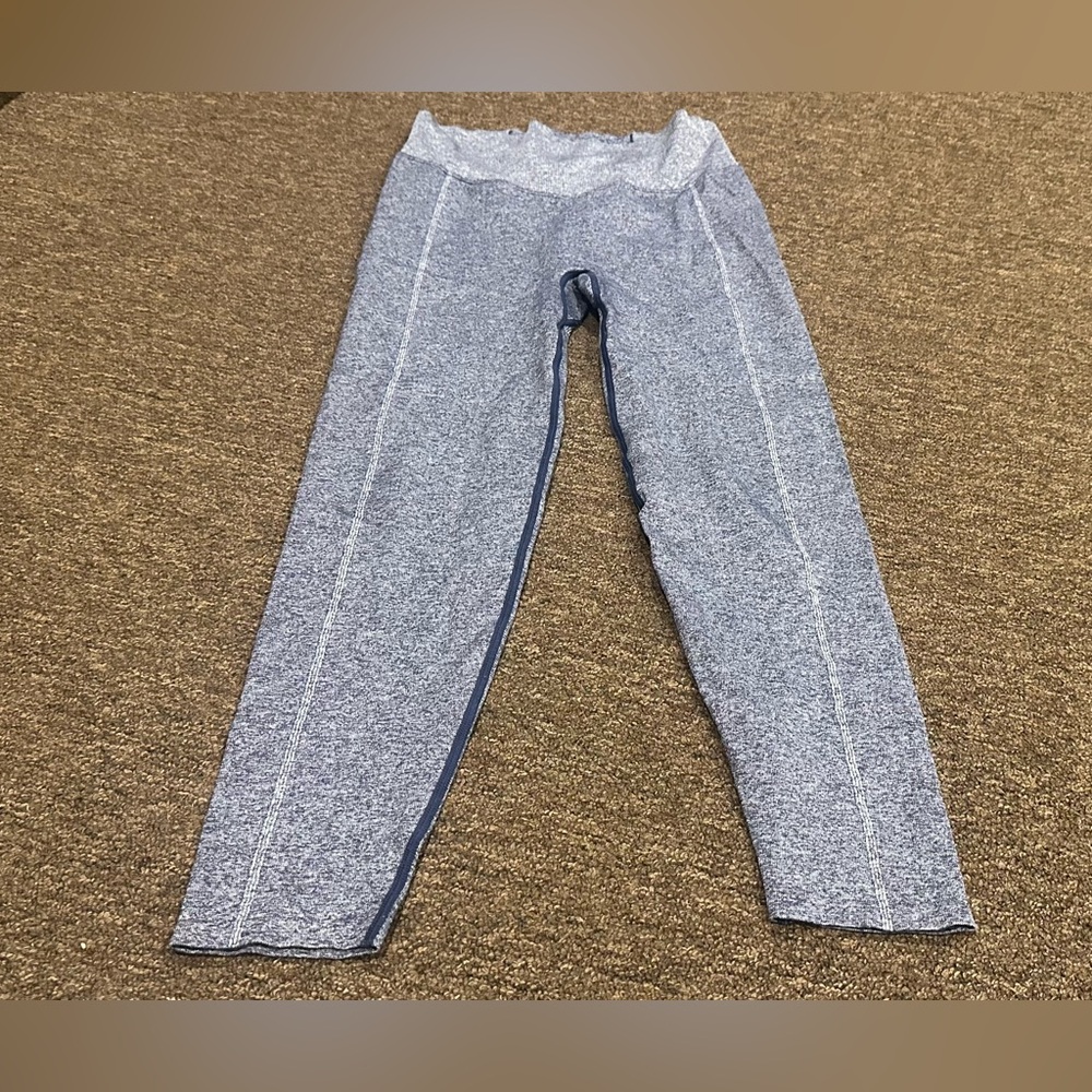 EUC! Victoria's Secret PINK Active L Blue stretch pants yoga Zumba bottoms